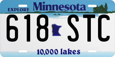 MN license plate 618STC