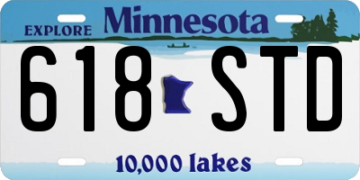 MN license plate 618STD