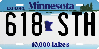 MN license plate 618STH