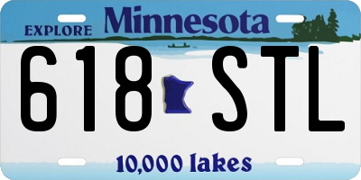 MN license plate 618STL