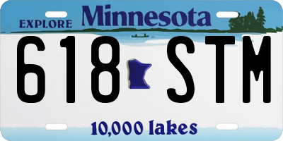 MN license plate 618STM