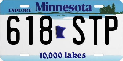 MN license plate 618STP