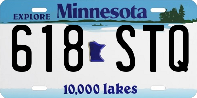 MN license plate 618STQ