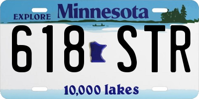 MN license plate 618STR