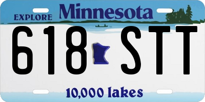 MN license plate 618STT