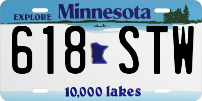 MN license plate 618STW