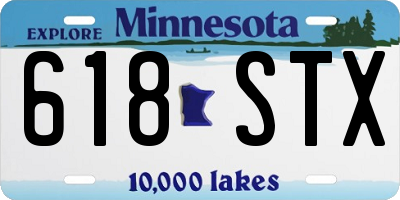 MN license plate 618STX