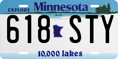 MN license plate 618STY