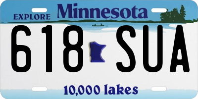 MN license plate 618SUA