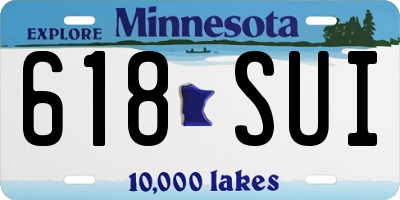 MN license plate 618SUI