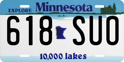 MN license plate 618SUO
