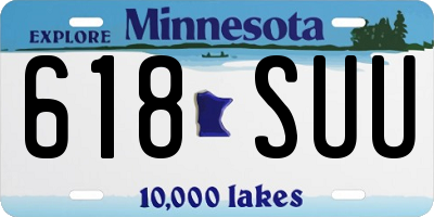 MN license plate 618SUU