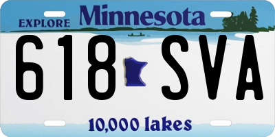 MN license plate 618SVA
