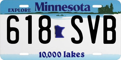 MN license plate 618SVB