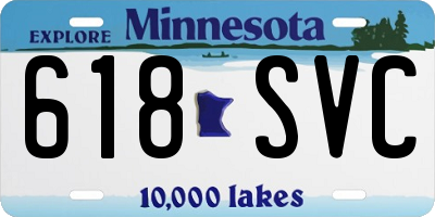 MN license plate 618SVC