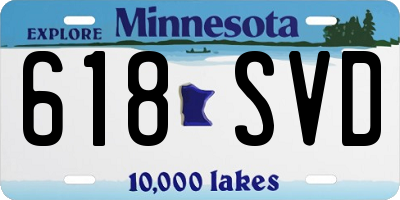 MN license plate 618SVD