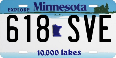 MN license plate 618SVE