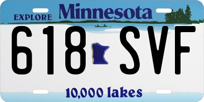 MN license plate 618SVF