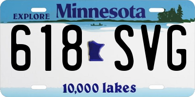 MN license plate 618SVG