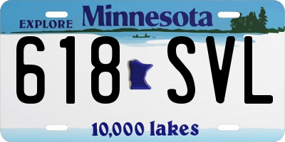 MN license plate 618SVL