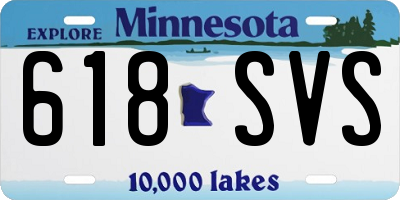 MN license plate 618SVS
