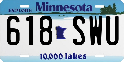 MN license plate 618SWU