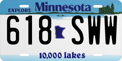 MN license plate 618SWW