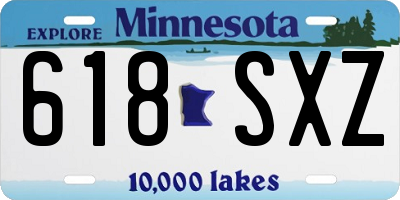 MN license plate 618SXZ
