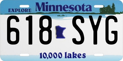 MN license plate 618SYG