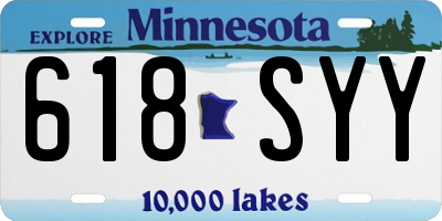MN license plate 618SYY