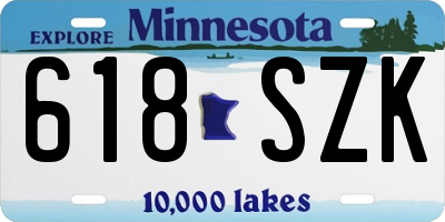 MN license plate 618SZK