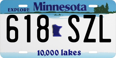 MN license plate 618SZL