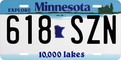 MN license plate 618SZN