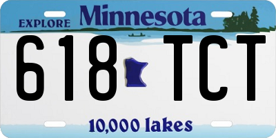 MN license plate 618TCT