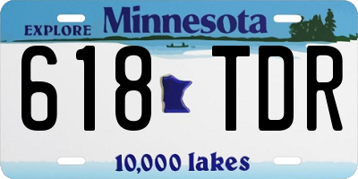 MN license plate 618TDR