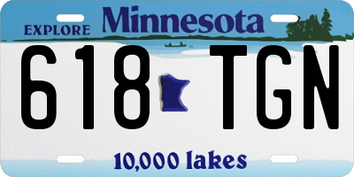 MN license plate 618TGN