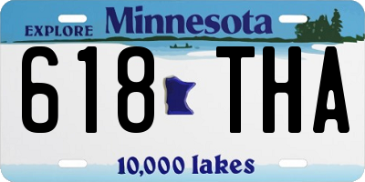 MN license plate 618THA