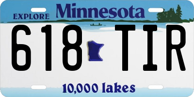 MN license plate 618TIR