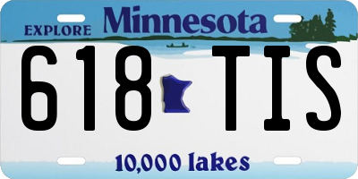 MN license plate 618TIS