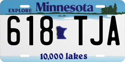 MN license plate 618TJA