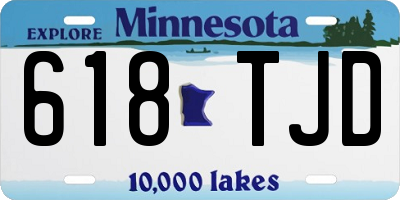 MN license plate 618TJD