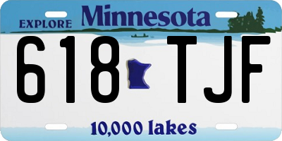 MN license plate 618TJF