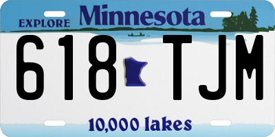 MN license plate 618TJM