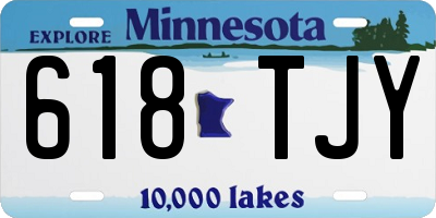 MN license plate 618TJY