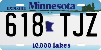 MN license plate 618TJZ