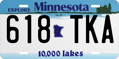 MN license plate 618TKA