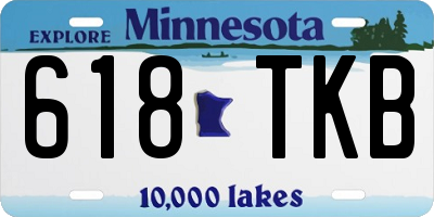 MN license plate 618TKB
