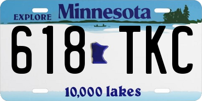 MN license plate 618TKC
