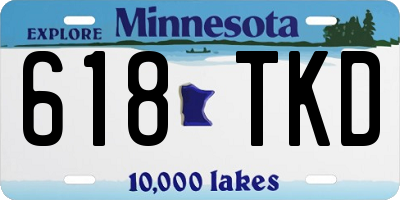 MN license plate 618TKD