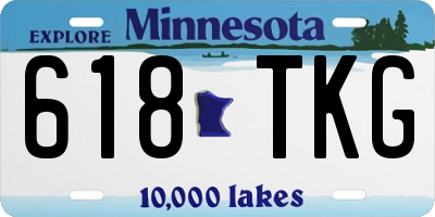 MN license plate 618TKG